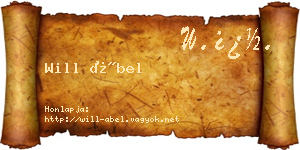 Will Ábel névjegykártya