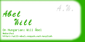 abel will business card
